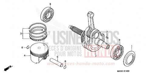 PISTON/VILEBREQUIN NX650X de 1999